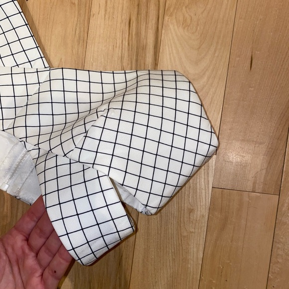 Crop tube top corset black & white checkered size small - Picture 4 of 4